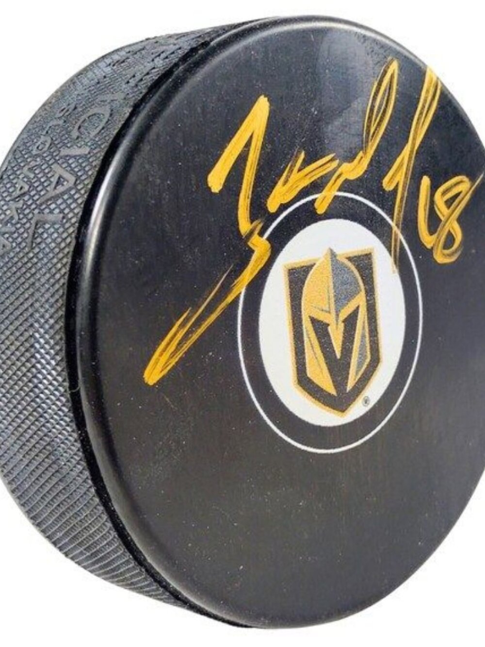 James Neal Signed Vegas Golden Knights Puck Exact Proof COA NHL VGK Hockey Auto